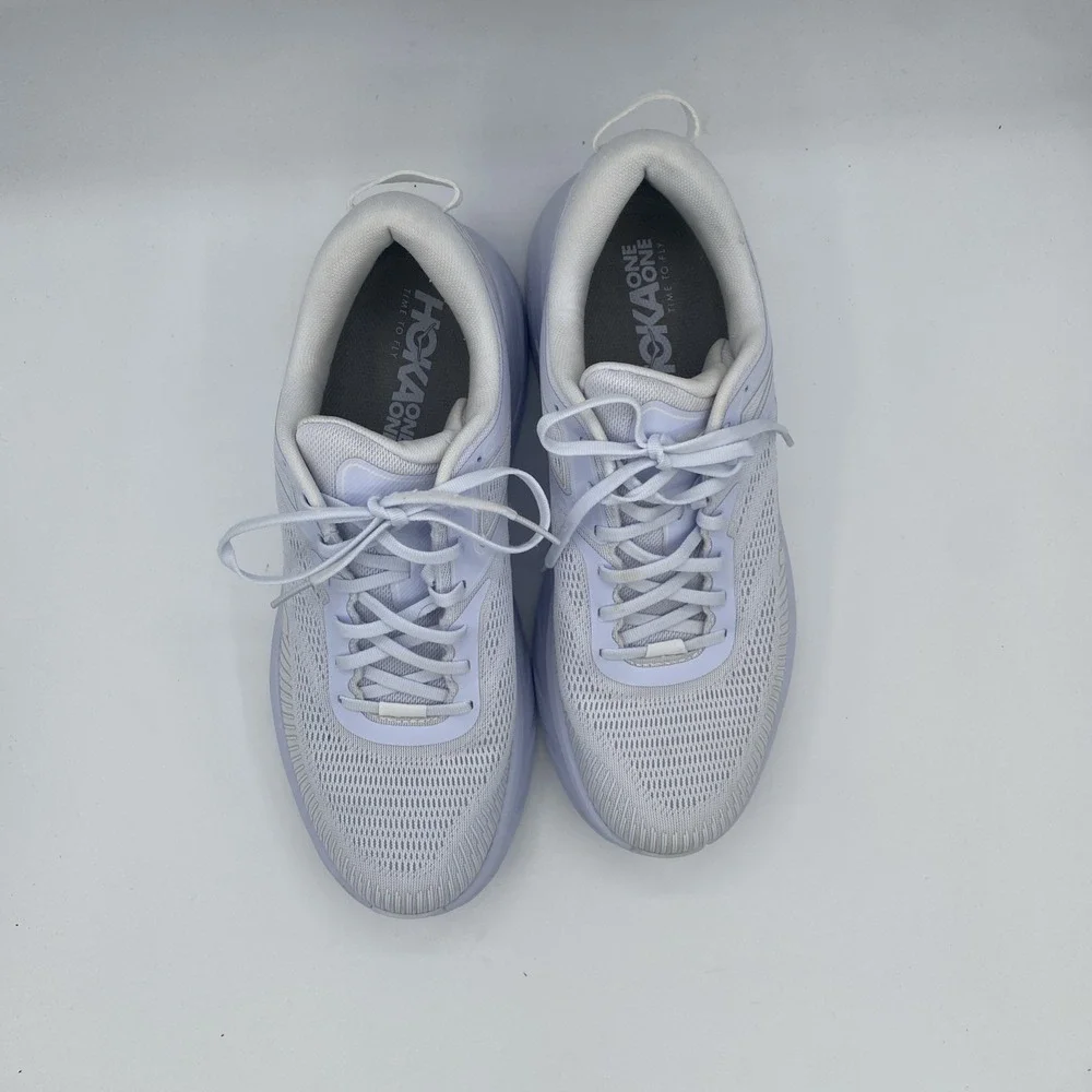 Hoka One Men's 11 M Bondi 7 White Running Sneakers 1110518 - Picture 3 of 8